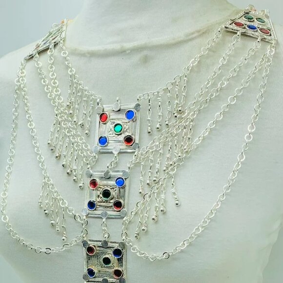 Handmade Gypsy Multilayers Pendant and Chain Necklace - Picture 7 of 10